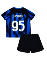 Inter Milan Alessandro Bastoni #95 Domácí dres pro děti 2023-24 Krátký Rukáv (+ trenýrky)